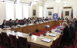 The closing event of the Parliamentary Dimension of the Bulgarian Presidency of the Council of the EU in Sofia started with the Meeting of the Presidency Troika