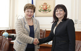 The forthcoming first Bulgarian Presidency of the Council of the EU and opportunities for improving connectivity of the Western Balkan states were the main topics at the meeting between Speaker of Parliament Tsveta Karayancheva and World Bank CEO Kristalina Georgieva